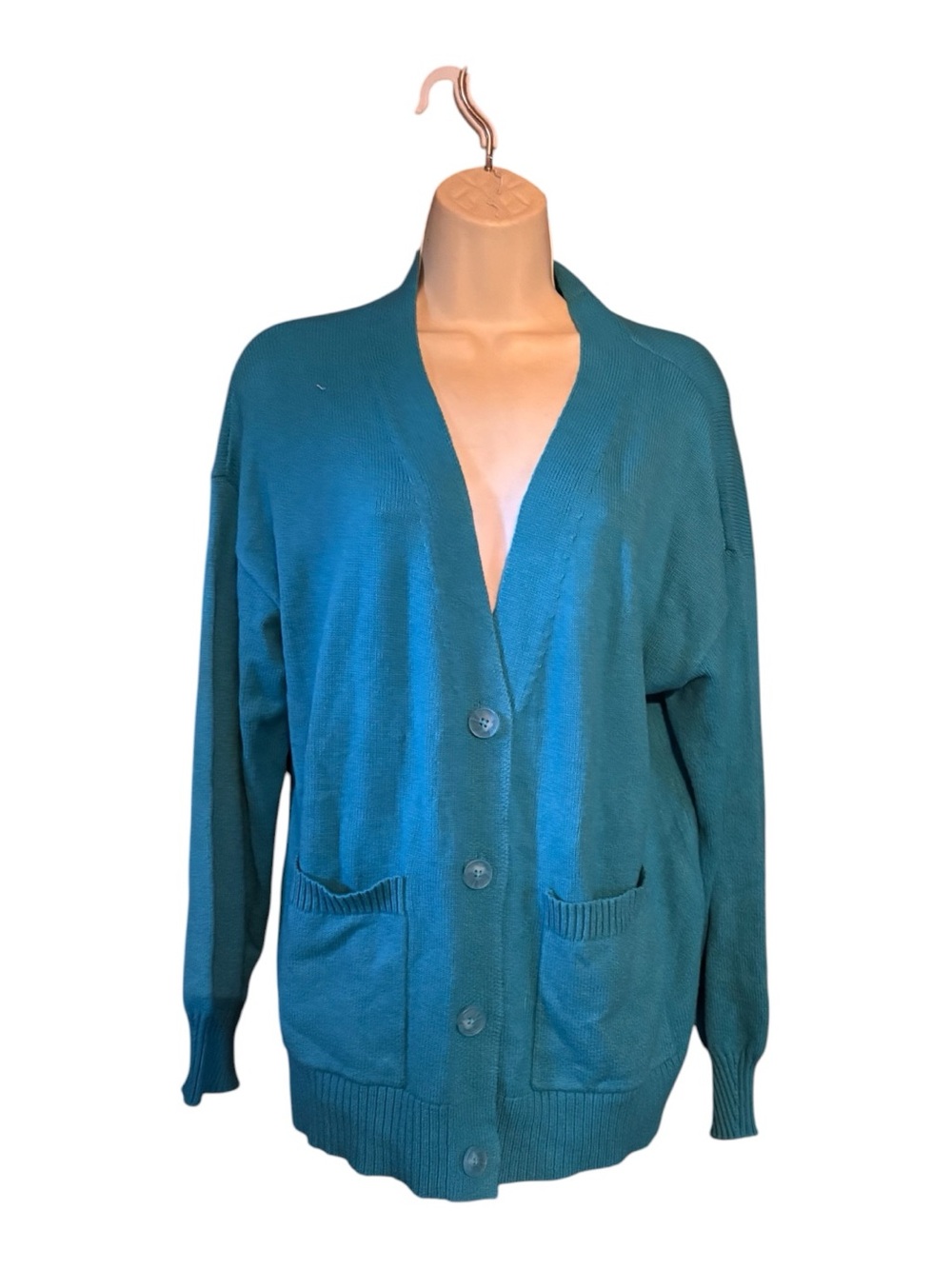 a new day Teal Button-Up Women's Cardigan